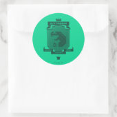 Brutalist SLYTHERIN™ Crest Ronde Sticker (Tas)