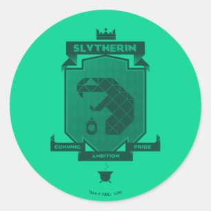 Brutalist SLYTHERIN™ Crest Ronde Sticker
