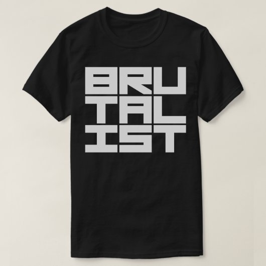 Brutalist vetgedrukte tekst t-shirt (Design voorkant)