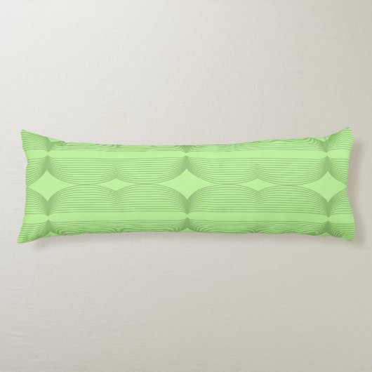 Brutalist Waves: Pistachio & Fresh Green Lichaamskussen (Voorkant)
