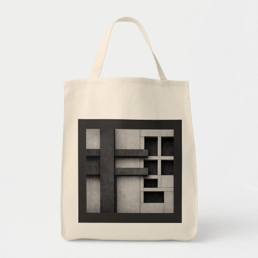Brutalistiese Architectuur Ontwerp Fijne Kunst Cub Tote Bag (Voorkant)