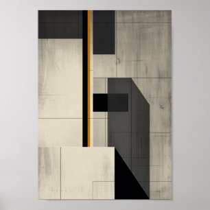 Brutalistische Architectuur Minimalistische Muurku Poster