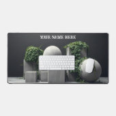 Brutalistische Botanische Industriële Minimalist Bureaumat (Keyboard & Muis)