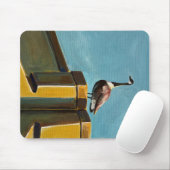 Brutalistische Ganzen Bagage Label Muismat (Met muis)