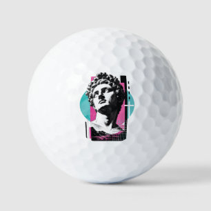Brutalistische Retro Jezus Griekse Standbeeld Kolo Golfballen