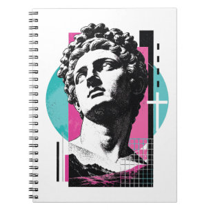 Brutalistische Retro Jezus Griekse Standbeeld Kolo Notitieboek