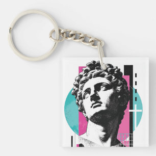 Brutalistische Retro Jezus Griekse Standbeeld Kolo Sleutelhanger