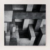 Brutalististisch penthouse-ontwerp monochroom inte legpuzzel (Horizontaal)