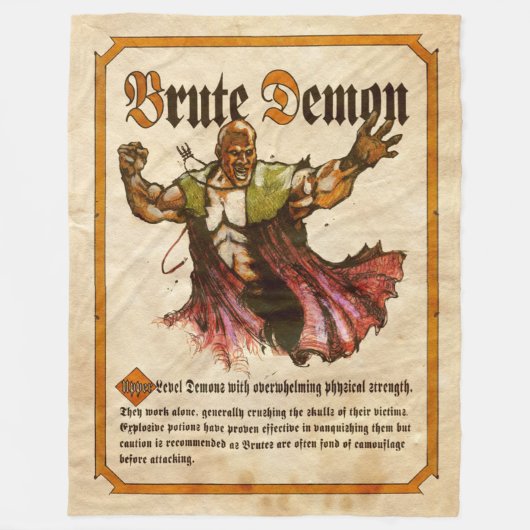 Brute Demon Fleece Deken (Voorkant)