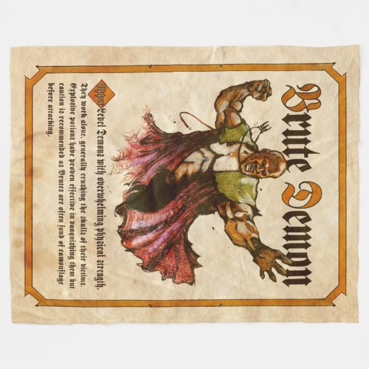 Brute Demon Fleece Deken (Voorkant (Horizontaal))