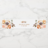 brute en gouden bruiloft waterfles etiket (Enkel label)