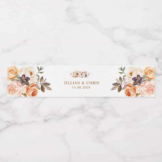 brute en gouden bruiloft waterfles etiket (Enkel label)