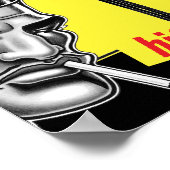 Brutes In Boots™/Biker Boot/Geel Poster (Hoek)