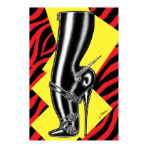 Brutes in Boots™/Spike Heel/Rode Zebra