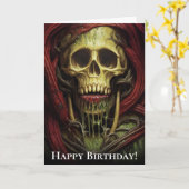 Bruto biomutant horror schedel kaart (Gele Bloem)