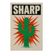 Bruto-energie van explosieve cactus perfect poster (Voorkant)