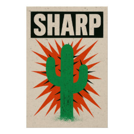 Bruto-energie van explosieve cactus perfect poster