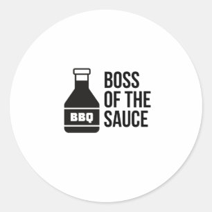 BRUTO VAN DE BBQ SAUCE RONDE STICKER