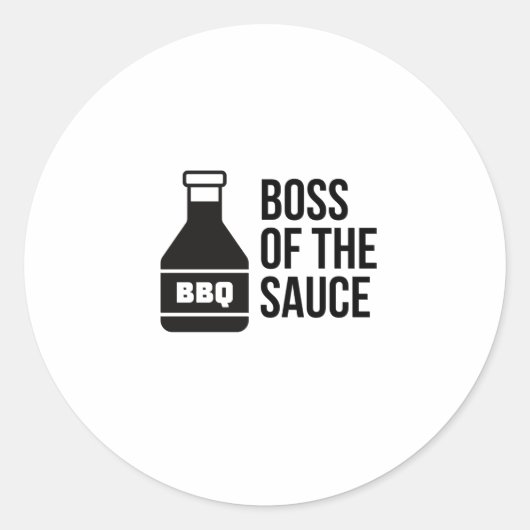 BRUTO VAN DE BBQ SAUCE RONDE STICKER (Voorkant)