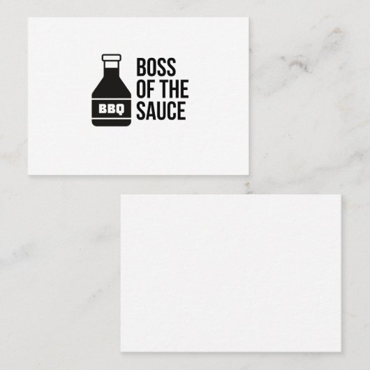 BRUTO VAN DE BBQ SAUCE VISITEKAARTJE (Voorkant / Achterkant)