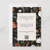 Brutobruine terracotta floral bruiloft kaart (Achterkant)