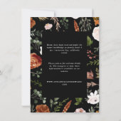 Brutobruine terracotta floral bruiloft kaart (Achterkant)