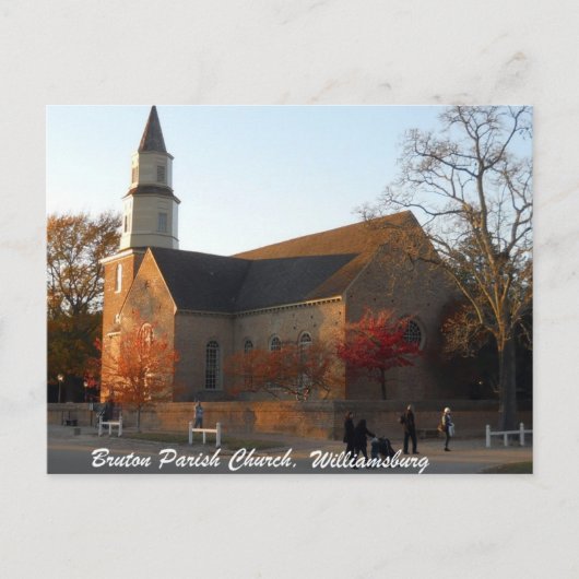 Bruton Parish Church, Williamsburg Briefkaart (Voorkant)