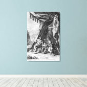 Brutus en Cassius in Brutus's Tent Canvas Afdruk (Insitu (Houten vloer))