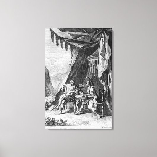 Brutus en Cassius in Brutus's Tent Canvas Afdruk (Voorkant)