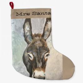 Brutus Miniature Donkey Kerstmis stoppen Grote Kerstsok