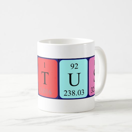 Brutus periodieke lijstnaam mok (Voorkant rechts)