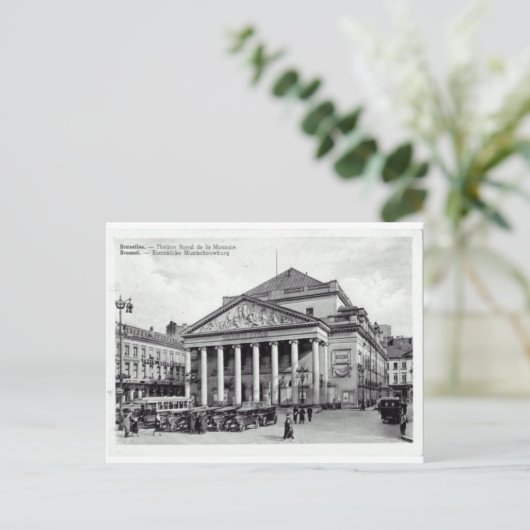 Bruxelles, België Theater Royal Briefkaart (Staand voorkant)