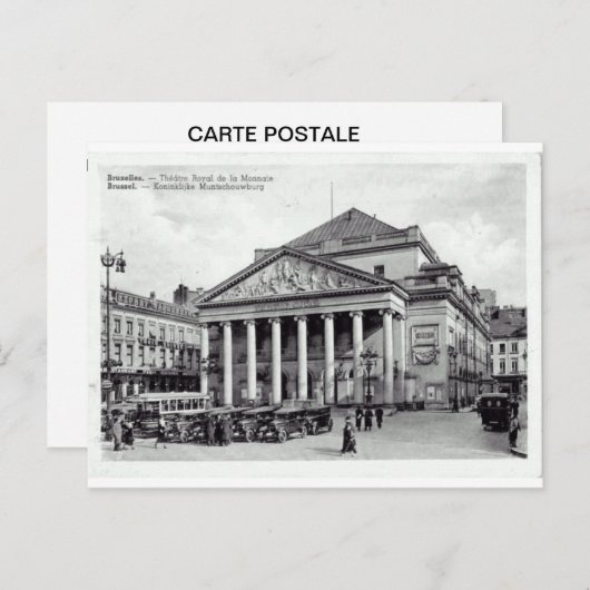 Bruxelles, België Theater Royal Briefkaart (Voorkant / Achterkant)