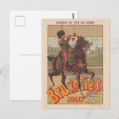 Bruxelles België Vintage Poster 1910 Briefkaart (Voorkant / Achterkant)