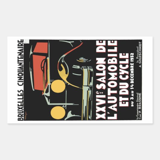 Bruxelles Cinquantenaire Rechthoekige Sticker (Voorkant)