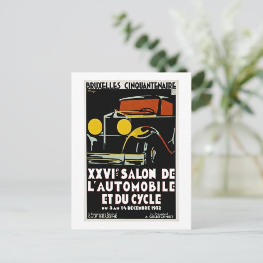 Bruxelles Cinquantenaire XXVI Salon de L'Autos Briefkaart (Staand voorkant)