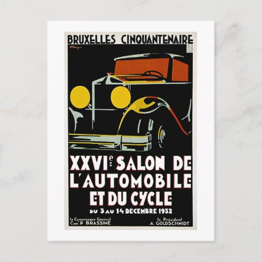 Bruxelles Cinquantenaire XXVI Salon de L'Autos Briefkaart (Voorkant)