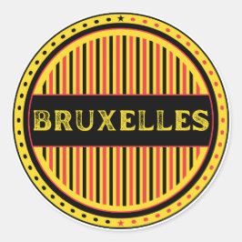 Bruxelles City Pride Emblem – Belgian Identity Ronde Sticker
