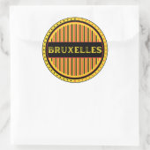 Bruxelles City Pride Emblem – Belgian Identity Ronde Sticker (Tas)