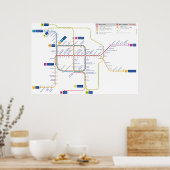 Bruxelles metro poster (Keuken)