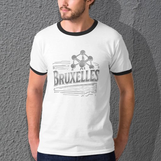 Bruxelles Quantum Nostalgisch Basic Ringer T-Shirt