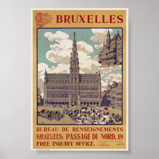 Bruxelles Vintage Poster 1913 (Voorkant)