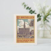 Bruxelles Vintage Poster 1913 Briefkaart (Staand voorkant)