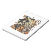 Bruxinhas Kawaii com Gatinho e Abóboras  Notitieblok (Linkerzijde)