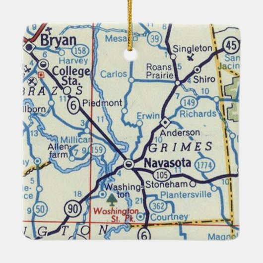 Bryan College Station Christmas Ornament (Achterkant)