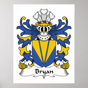 Bryan Family Crest Poster