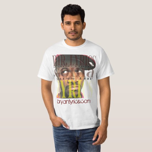 Bryan Lyrics - Mr Lyrics T-shirt (Voorkant volledig)