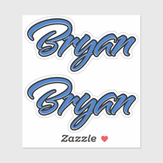 Bryan Name blue Aufkleber Sticker Stickerset (Vel)