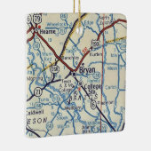 Bryan TX Map Keramisch Ornament (Rechts)