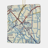 Bryan TX Map Keramisch Ornament (Links)